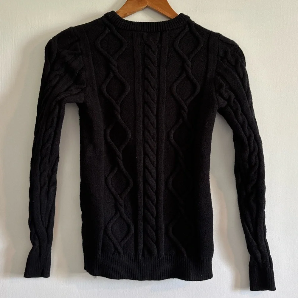Disney Parks Disneyland Marvel Avengers Black Panther Cable Knit Sweater Size XS - Picture 7 of 9